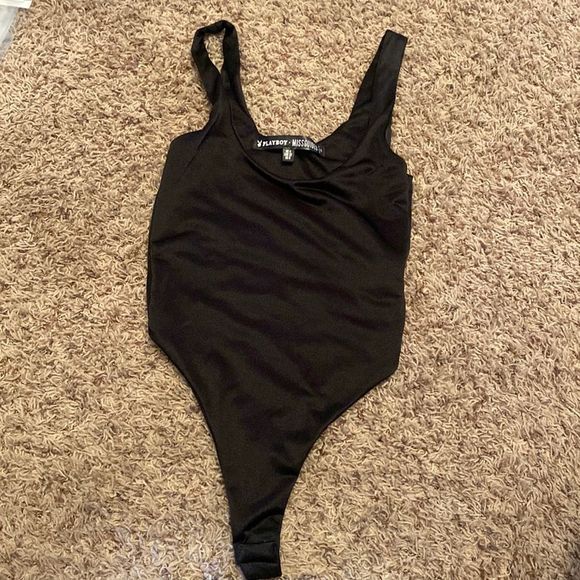 PLAYBOY Tops - PLAYBOY x  MISSGUIDED Black bodysuit